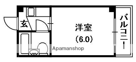 ルートマンション走谷(1K/4階)の間取り写真