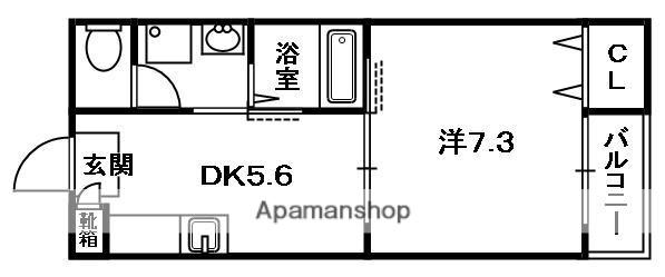ピコットV(1K/3階)の間取り写真