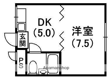 アネックス枚方(1DK/2階)の間取り写真