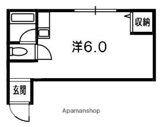 甲斐田T・Sコーポ(ワンルーム/2階)の間取り写真