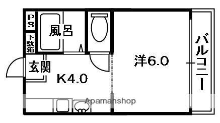 共栄ハイツ(1K/1階)の間取り写真