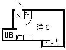 コーエイ中宮(ワンルーム/3階)の間取り写真