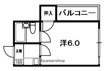 コンフォート牧野(1K/1階)の間取り写真
