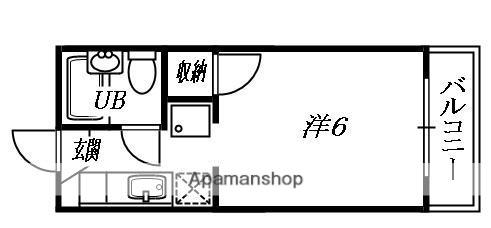 奥田ハイツ(1K/1階)の間取り写真