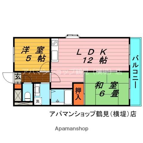 メゾンエスポアール(2LDK/6階)の間取り写真