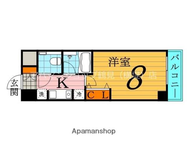 ロジェ今福鶴見(1K/11階)の間取り写真