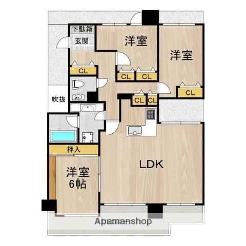 DO 鶴見(3LDK/11階)の間取り写真