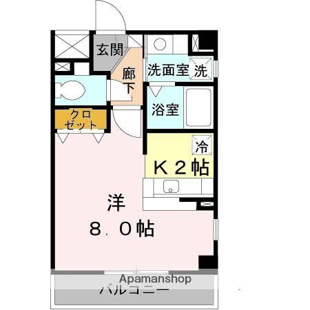 メイト鶴見(1K/1階)の間取り写真