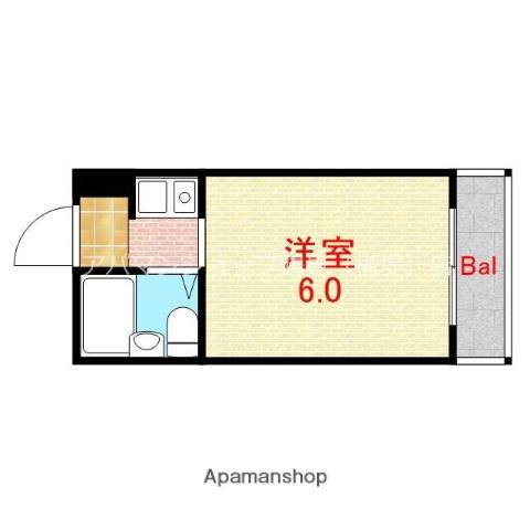レアレア徳庵17番館(1K/2階)の間取り写真