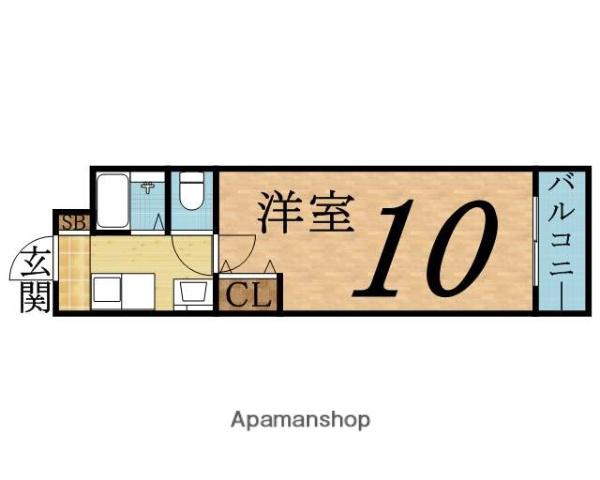 オリエンタル楠根(1K/3階)の間取り写真