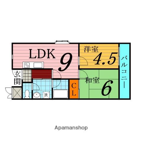 日宝ライフ放出西(2LDK/8階)の間取り写真