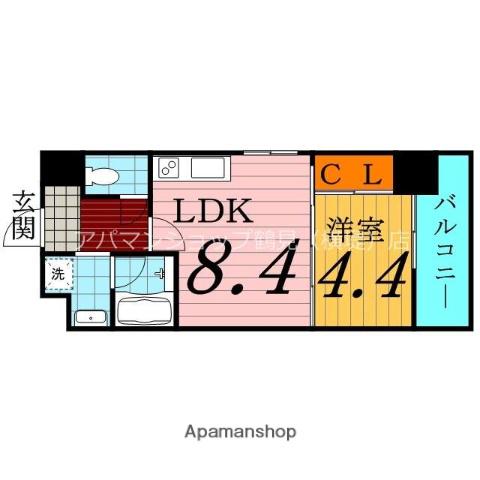 ウッディハウスウエコー(1LDK/5階)の間取り写真