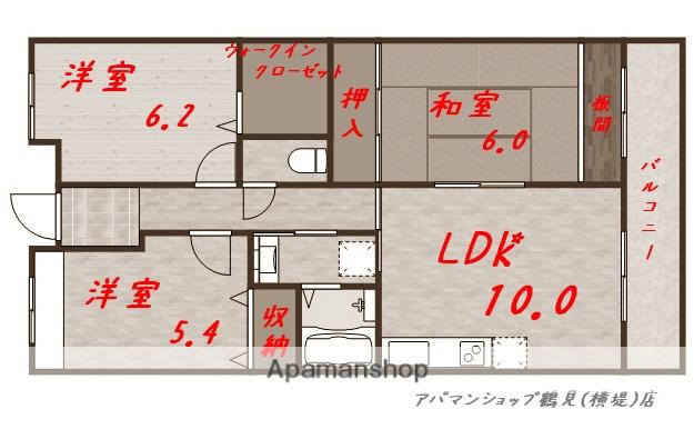 ヴィラージュイマヅ(3LDK/3階)の間取り写真