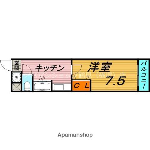 グレイス門真南(1K/3階)の間取り写真