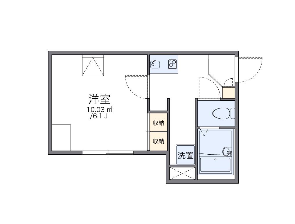 レオパレス和(1K/2階)の間取り写真