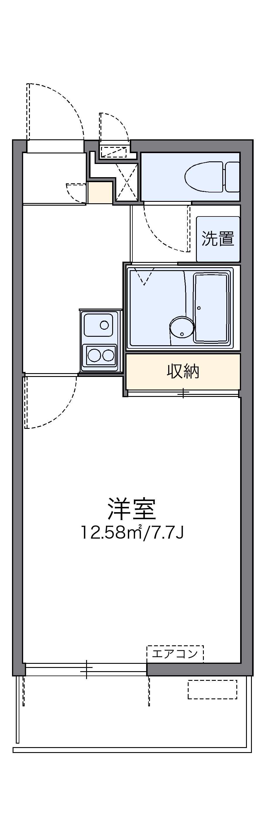 レオパレス御厨イースト(1K/1階)の間取り写真
