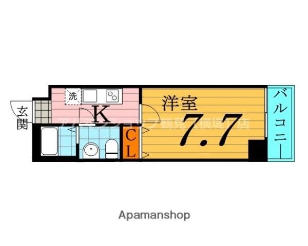 ウインズコート城東中央(1K/5階)の間取り写真