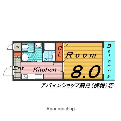 HSヒーズ(1K/5階)の間取り写真