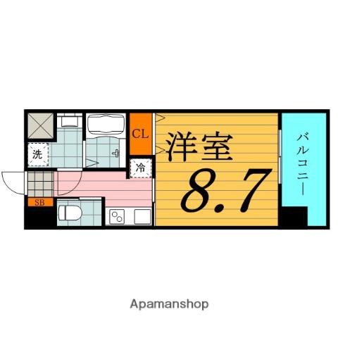 FOREST GRACE 城東京橋Ⅰ(1K/8階)の間取り写真