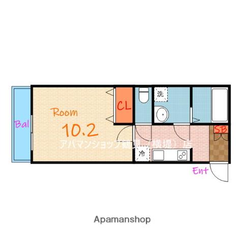 CASA徳庵(1K/3階)の間取り写真
