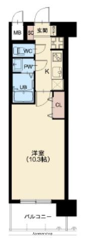 スプランディッド京橋イースト(1K/4階)の間取り写真