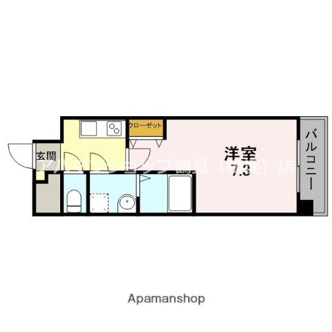 GROOVE IMAFUKUTSURUMI(1K/10階)の間取り写真