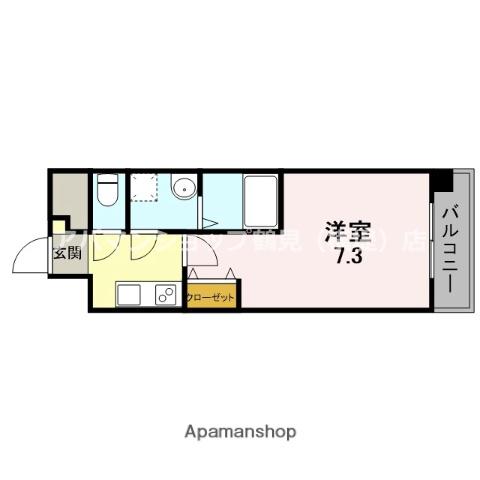 GROOVE IMAFUKUTSURUMI(1K/9階)の間取り写真