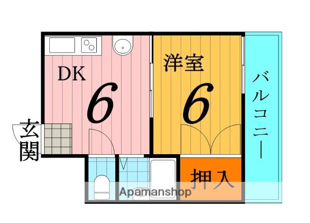 エクセレントシンモリ(1DK/8階)の間取り写真