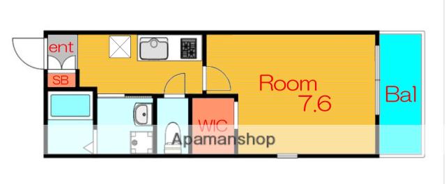 今津中5丁目アパート(1K/1階)の間取り写真