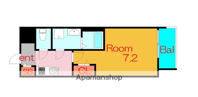 ファーストフィオーレ長田グランディール(1K/11階)の間取り写真