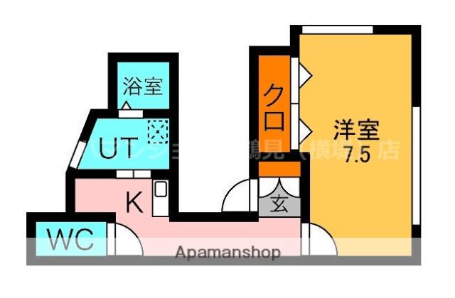 GM GAMOU イースト(1K/3階)の間取り写真