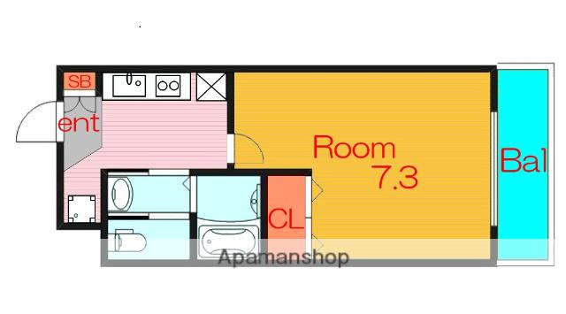 今津南1丁目マンション(1K/4階)の間取り写真