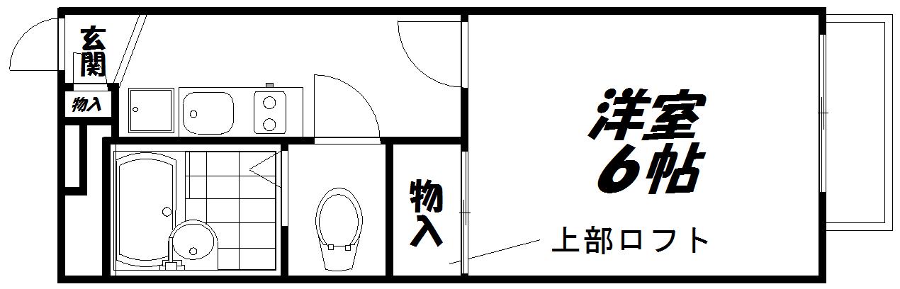 レオパレス清水(1K/1階)の間取り写真
