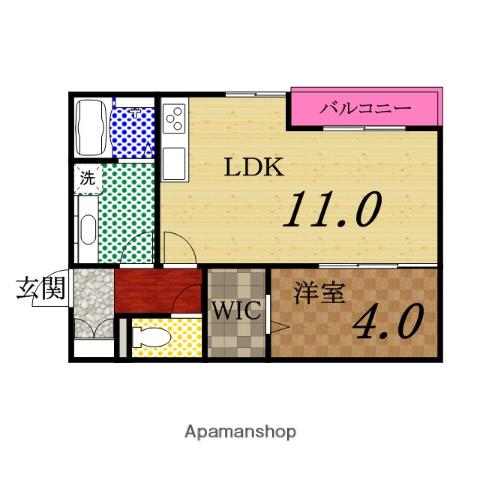 VOLVO(1LDK/1階)の間取り写真