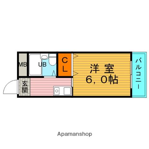 大阪メトロ長堀鶴見緑地 今福鶴見駅 徒歩9分 5階建 築32年(1K/3階)の間取り写真