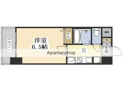 エステムコート新大阪Ⅶステーションプレミアム(1K/7階)の間取り写真