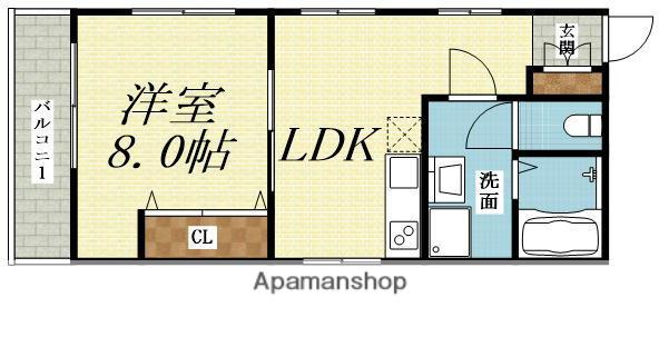 HOSOKAWA7(1LDK/2階)の間取り写真