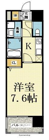 レジデンス塚本クラージュ(1K/7階)の間取り写真