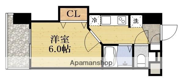 NOW新大阪(1K/4階)の間取り写真