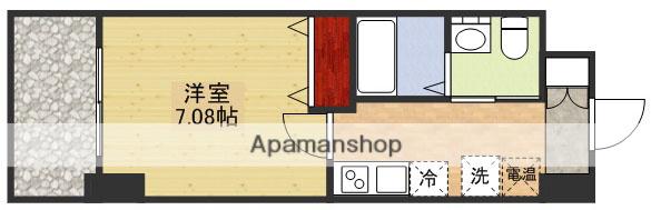 CASSIA豊中三国(1K/4階)の間取り写真