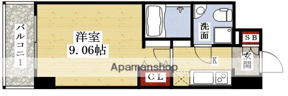 セレニテ新大阪弐番館(1K/14階)の間取り写真