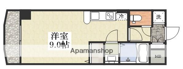 ノルデンタワー新大阪1(1K/9階)の間取り写真