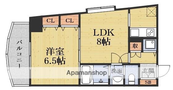 ノルデンタワー新大阪1(1LDK/11階)の間取り写真