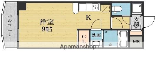 ノルデンタワー新大阪1(1K/5階)の間取り写真