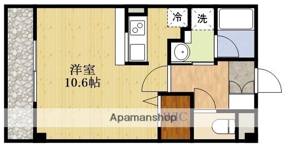 ラトゥール江坂(ワンルーム/1階)の間取り写真