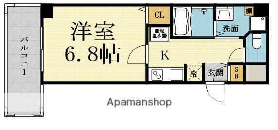 エスティライフ新大阪第2(1K/2階)の間取り写真