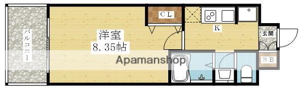 モノロカーレ江坂(1K/11階)の間取り写真