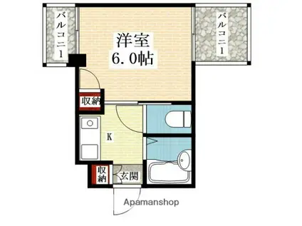 クレイン新大阪(ワンルーム/7階)の間取り写真