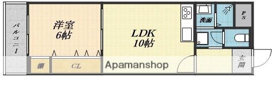 東三国センチュリーマンション(1LDK/3階)の間取り写真