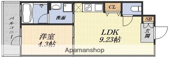 MDI三国コート(1LDK/5階)の間取り写真